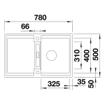 Blanco 527585 Adira 45 S 花崗岩 廚房昇盤 (黑色 Black)