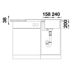 Blanco 527585 Adira 45 S 花崗岩 廚房昇盤 (黑色 Black)