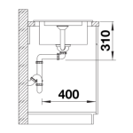 Blanco 527585 Adira 45 S 花崗岩 廚房昇盤 (黑色 Black)