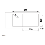Blanco 527601 Adira 6 S 花崗岩 廚房昇盤 (黑色 Black)