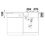 Blanco 527601 Adira 6 S 花崗岩 廚房昇盤 (黑色 Black)