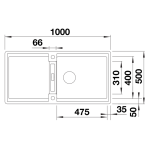 Blanco 527618 Adira XL 6 S 花崗岩 廚房昇盤 (瀝青色 Anthracite)
