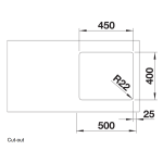 Blanco 522963 Andano 450-U 廚房昇盤