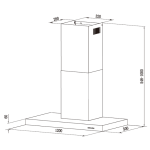 Baumatic BET121X 120厘米 1200m³/h 煙囪式抽油煙機 (3段風速控制 + 可內循環抽風模式)