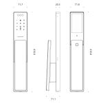 Moorgen 摩根 T5+系列 Swarovski 黑色水晶按鈕 貓眼智能電子門鎖 (把手面板: 雲母黑 (原裝) + 深啡色 (自選)