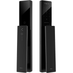 Moorgen 摩根 T5+系列 Swarovski 黑色水晶按鈕 貓眼智能電子門鎖 (把手面板: 雲母黑 (原裝) + 寶石灰 (自選)