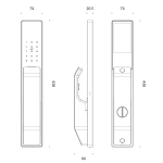 Moorgen 摩根 T9系列 Swarovski 水晶按鈕 貓眼智能電子門鎖 (雲母黑)