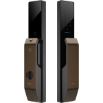 Moorgen 摩根 T9系列 Swarovski 水晶按鈕 貓眼智能電子門鎖 (深啡色)