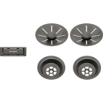 Blanco 206901 InFino 排水口 雙套裝 (緞紋暗鋼 Satin Dark Steel)