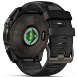 Garmin 010-02907-70 fēnix 8 51mm Solar 全方位戶外進階GPS智慧腕錶 (石墨灰 DLC鈦錶圈/獵影黑矽膠錶帶)