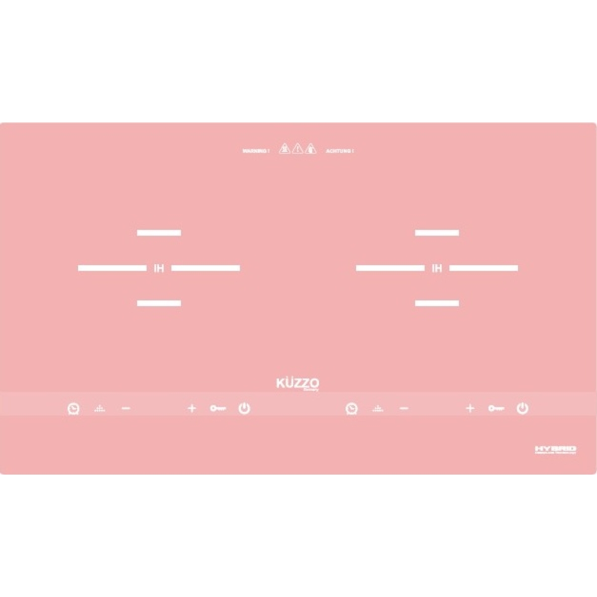 Kuzzo 德國德信 DG-289 73厘米 2800W 嵌入/座檯式 智能雙頭電磁爐 (粉紅色)