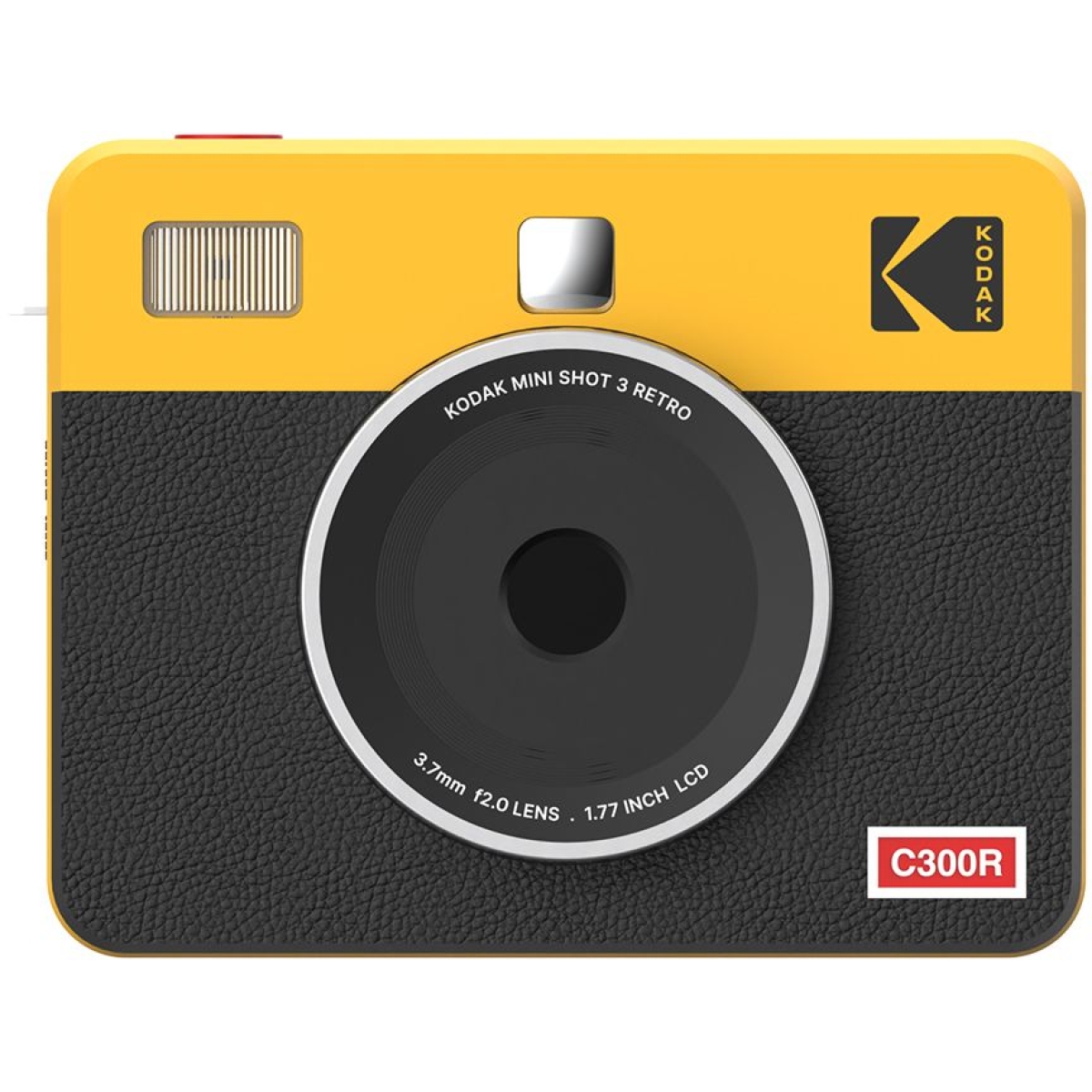Kodak C300RY MiniShot 3 Retro 方形拍立得相機+相片打印機 (黃色)