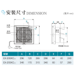 Mitsubishi Electric 三菱電機 EX-25SKC7T-B 10吋 方型抽氣扇 (棕色)