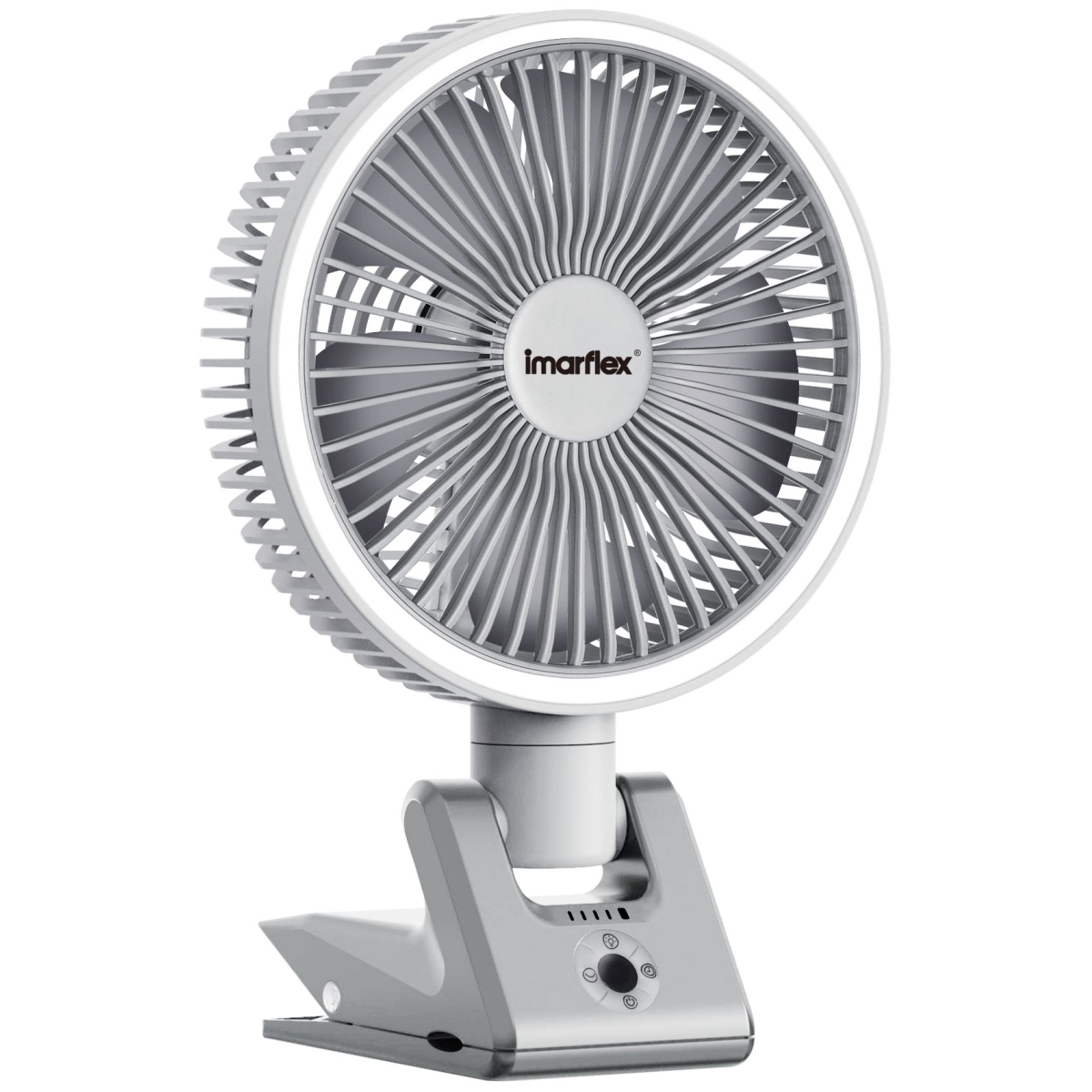 Imarflex 伊瑪 IFC-20DK 『日和。米』 7.9吋 充電式檯夾多用扇