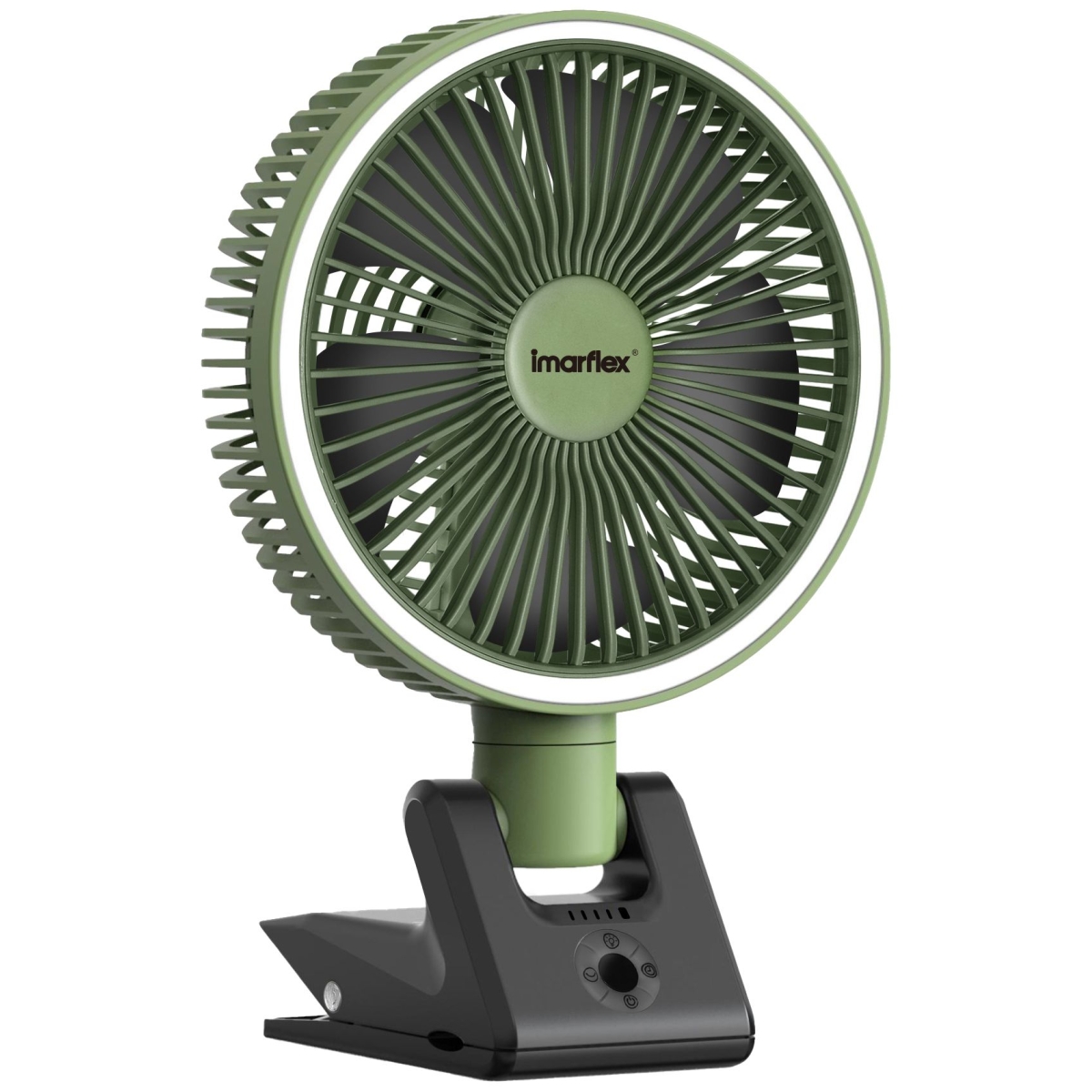 Imarflex 伊瑪 IFC-08DG 『日和。翠』 7.9吋 充電式檯夾多用扇