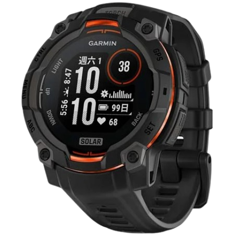 Garmin 010-02934-40 Instinct 3 – 45 mm Solar 本我系列 GPS 太陽能智慧腕錶 (極致黑)