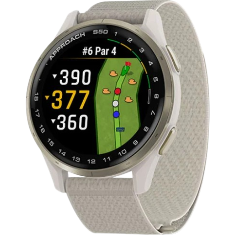 Garmin 010-03010-41 Approach S50 GPS 高爾夫腕錶 (棕白色)