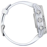 Garmin 010-02903-06 fēnix 8 43 mm AMOLED 全方位戶外進階GPS智慧腕錶 (白鋼錶圈/ 白色矽膠錶帶)