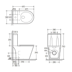 Walrus WR-120700 相連式漩渦式沖水自由咀座廁 連緩降廁板