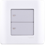 Schneider Electric 施耐德電氣 E8432_1_SA_G2 ZENcelo 16AX兩位單控開關掣連開關指示 (銀灰)