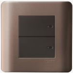 Schneider Electric 施耐德電氣 E8432_2_SZ ZENcelo 16AX 兩位雙控平觸開關掣 (銀銅)