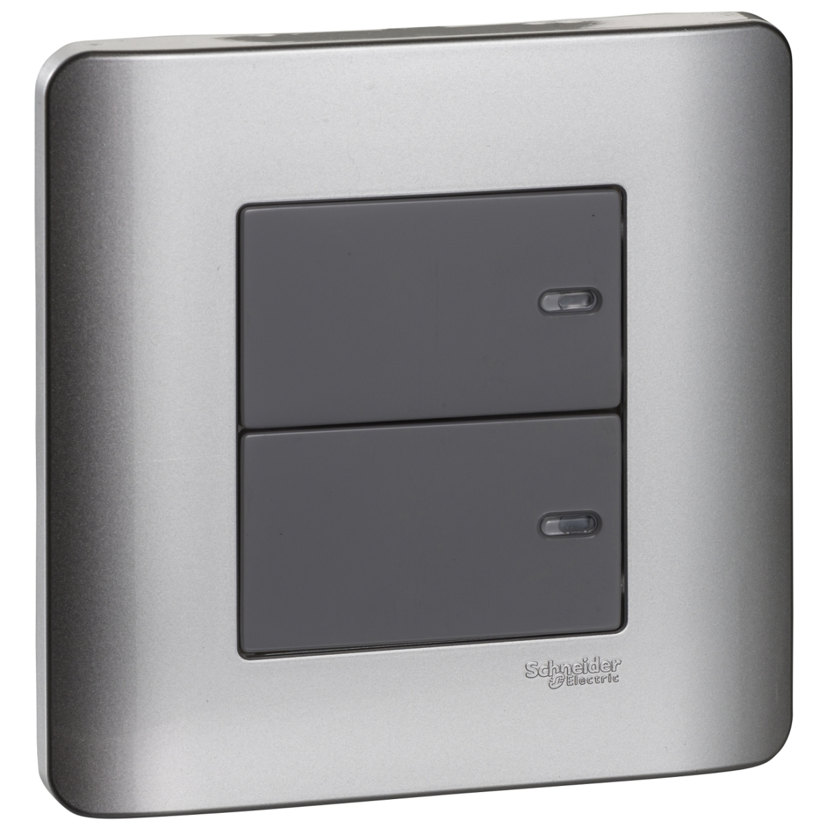 Schneider Electric 施耐德電氣 E8432/2 SA ZENcelo 16AX 兩位雙控平觸開關掣 (銀灰)