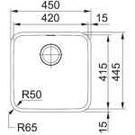Franke BCX110-42 不銹鋼圓角枱下昇盆