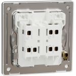 Schneider Electric 施耐德電氣 NUX32_2_JB Unica X 16AX 兩位雙控開關掣 (曜石黑)