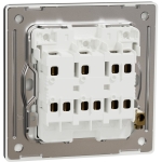 Schneider Electric 施耐德電氣 NUX33_2_JB Unica X 16AX 三位雙控開關掣 (曜石黑)