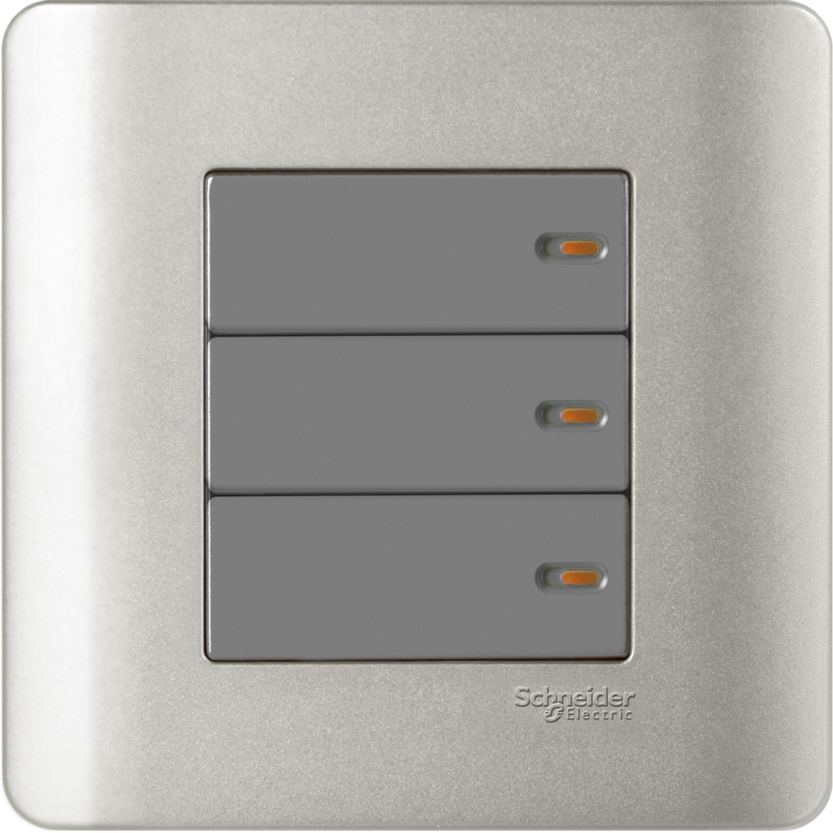 Schneider Electric 施耐德電氣 E8433-1_SA 16AX/20A 三位單控平觸開關掣連開關指示 (銀灰)