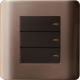 Schneider Electric 施耐德電氣 E8433_1_SZ_G2 ZENcole 16AX/20A 三位單控平觸開關掣連開關指示 (銀銅)