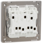 Schneider Electric 施耐德電氣 NUX34_1_SS Unica X 16AX 四位單控開關掣 (炫星銀)