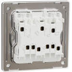 Schneider Electric 施耐德電氣 NUX34_1_JB Unica X 16AX 四位單控開關掣 (曜石黑)