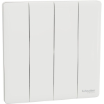 Schneider Electric 施耐德電氣 NUX34_1_PW Unica X 16AX 四位單控開關掣 (皎月白)