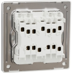 Schneider Electric 施耐德電氣 NUX34_2_SS Unica X 16AX 四位雙控開關掣 (炫星銀)