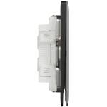 Schneider Electric 施耐德電氣 NUX34_2_JB Unica X 16AX 四位雙控開關掣 (曜石黑)