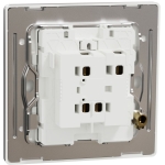 Schneider Electric 施耐德電氣 NUX31_2N_SS Unica X 16AX 單位雙控開關掣連LED指示燈 (炫星銀)