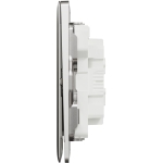 Schneider Electric 施耐德電氣 NUX32_1N_SS Unica X 16AX 兩位單控開關掣連LED指示燈 (炫星銀)