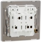 Schneider Electric 施耐德電氣 NUX32_1N_JB Unica X 16AX 兩位單控開關掣連LED指示燈 (曜石黑)