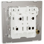 Schneider Electric 施耐德電氣 NUX32_1N_PW Unica X 16AX 兩位單控開關掣連LED指示燈 (皎月白)