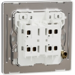 Schneider Electric 施耐德電氣 NUX32_2N_JB Unica X 16AX 兩位雙控開關掣連LED指示燈 (曜石黑)