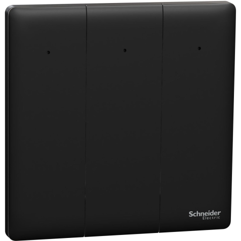 Schneider Electric 施耐德電氣 NUX33_1N_JB Unica X 16AX 三位單控開關掣連LED指示燈 (曜石黑)