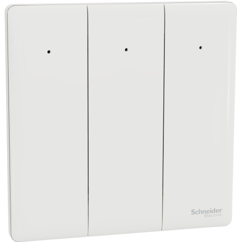 Schneider Electric 施耐德電氣 NUX33_1N_PW Unica X 16AX 三位單控開關掣連LED指示燈 (皎月白)