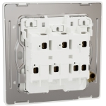 Schneider Electric 施耐德電氣 NUX33_1N_PW Unica X 16AX 三位單控開關掣連LED指示燈 (皎月白)