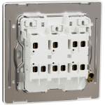 Schneider Electric 施耐德電氣 NUX33_2N_SS Unica X 16AX 三位雙控開關掣連LED指示燈 (炫星銀)