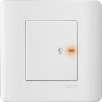 Schneider Electric 施耐德電氣 E8431EPD4 WE ZENcelo 350VA 單位50Hz平觸光暗掣連LED指示燈 (凝白)