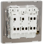 Schneider Electric 施耐德電氣 NUX33_2N_JB Unica X 16AX 三位雙控開關掣連LED指示燈 (曜石黑)