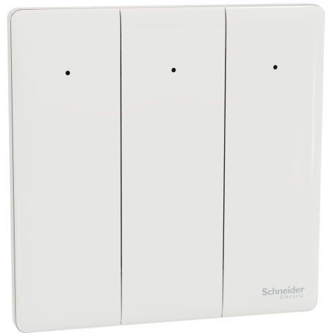 Schneider Electric 施耐德電氣 NUX33_2N_PW Unica X 16AX 三位雙控開關掣連LED指示燈 (皎月白)