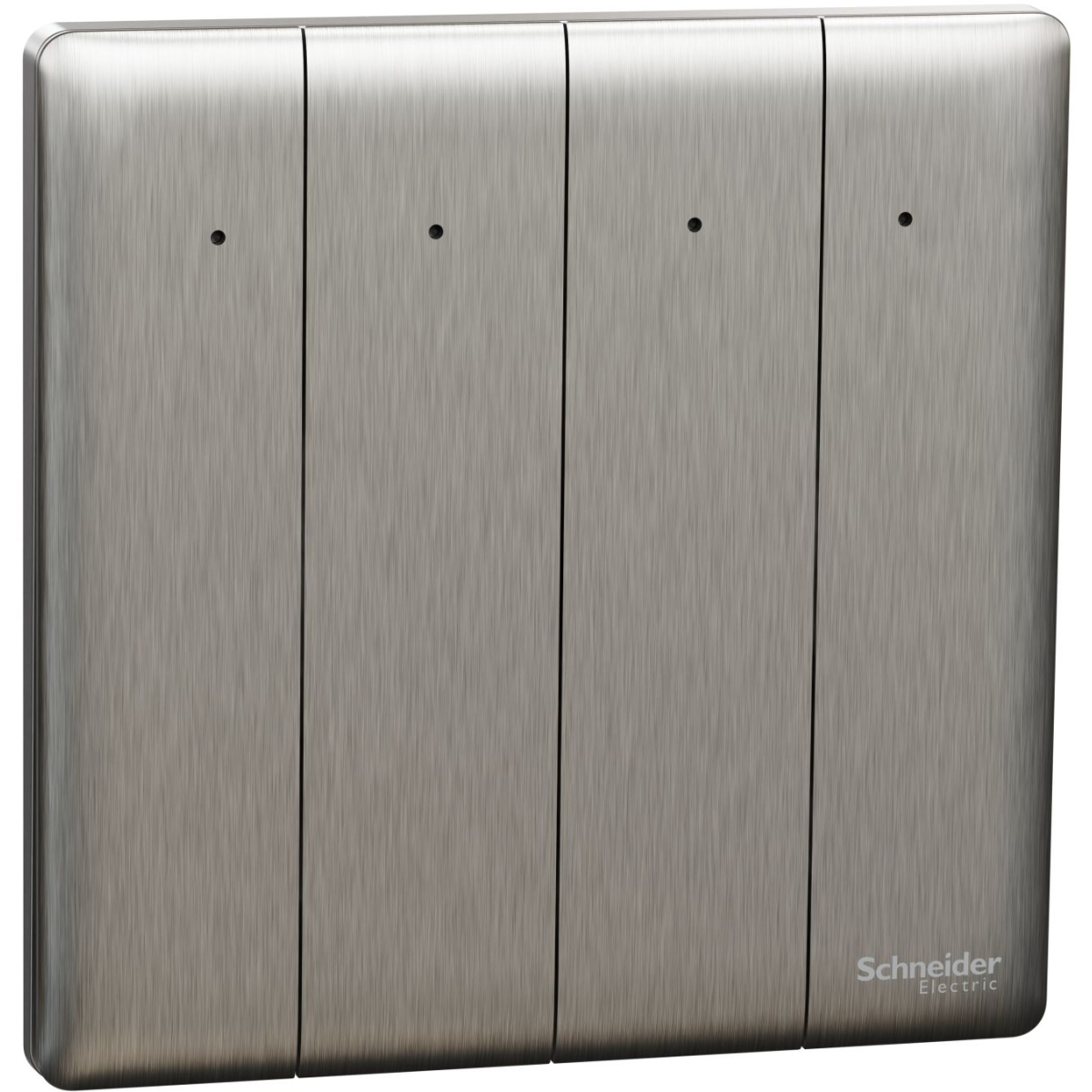 Schneider Electric 施耐德電氣 NUX34_1N_SS Unica X 16AX 四位單控開關掣連LED指示燈 (炫星銀)