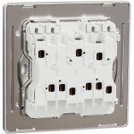 Schneider Electric 施耐德電氣 NUX34_1N_SS Unica X 16AX 四位單控開關掣連LED指示燈 (炫星銀)